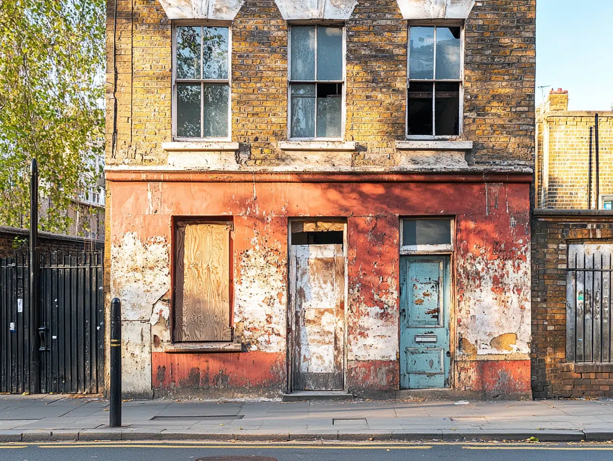 Dilapidated British house