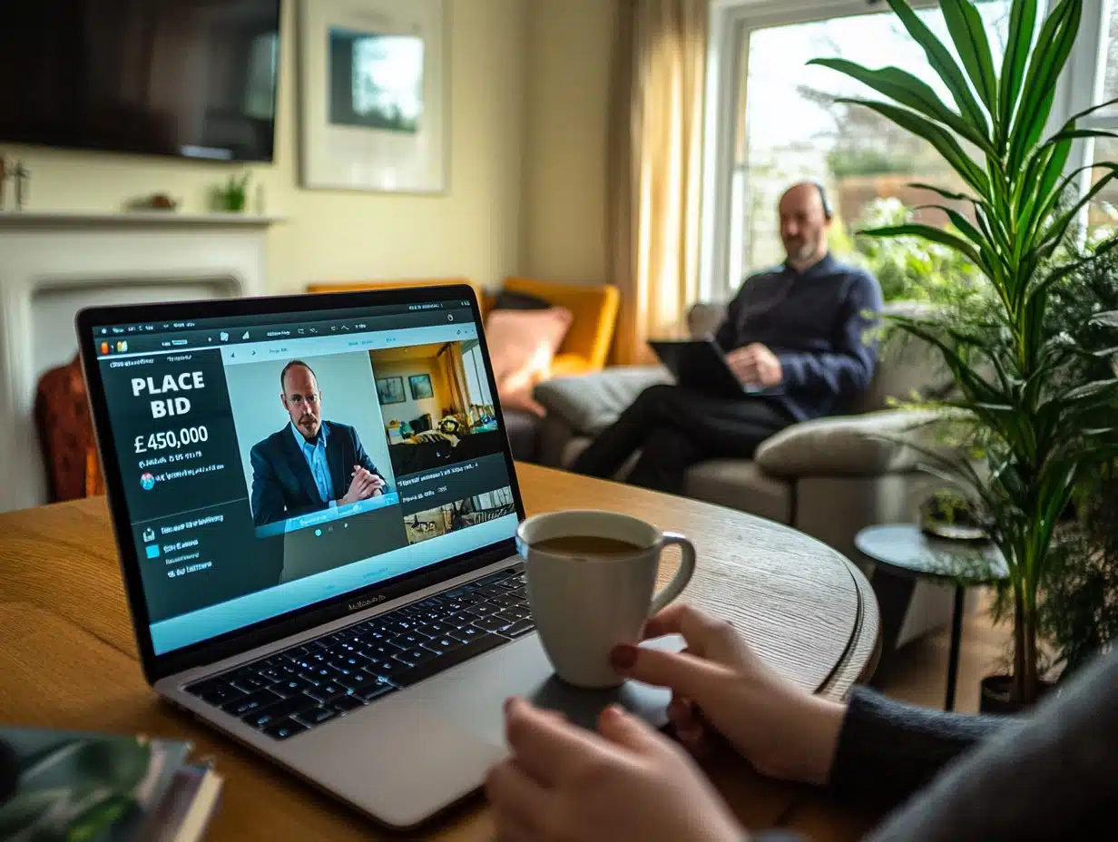 Online bidding at a UK property auction