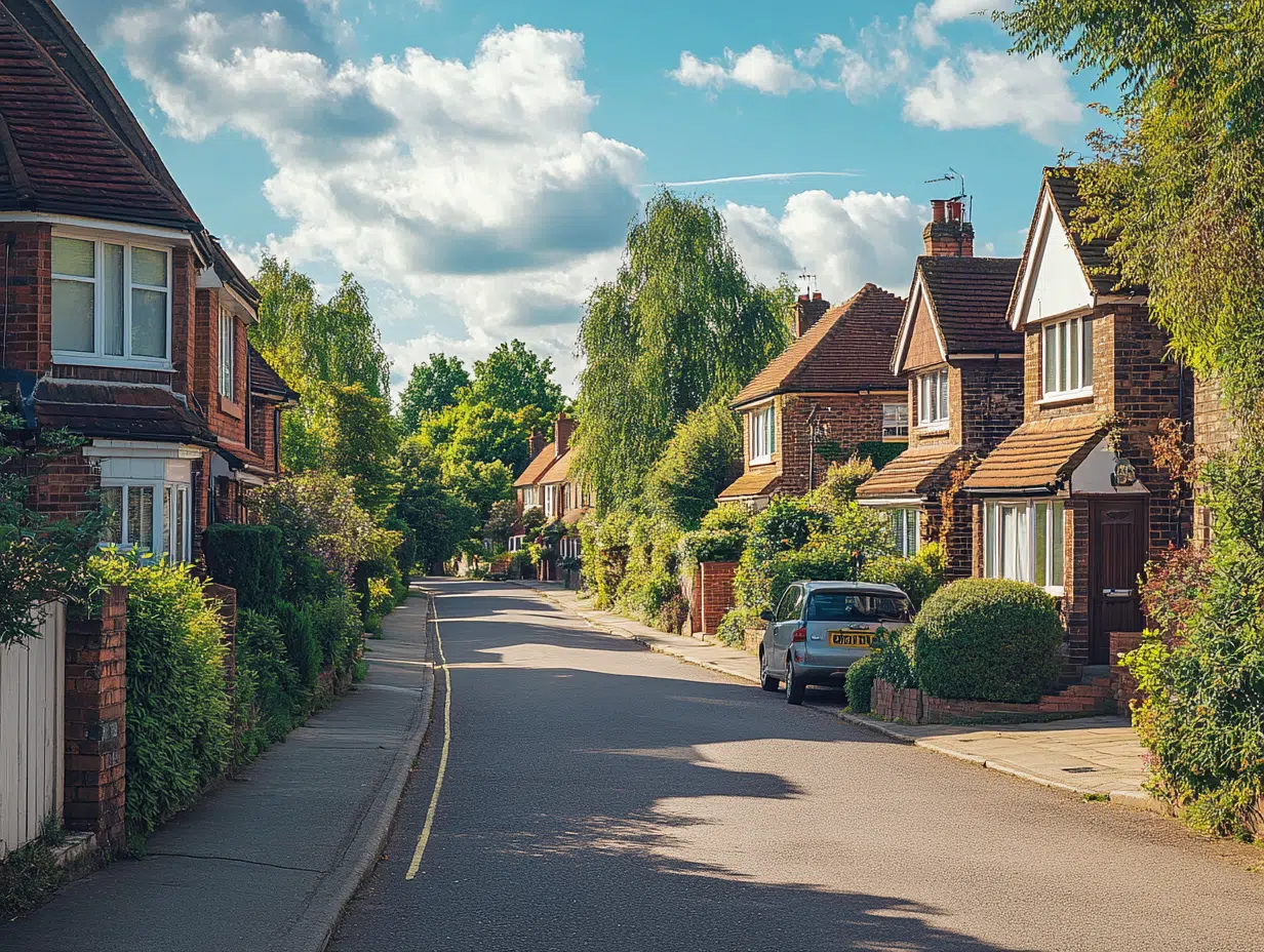 Residential street in England